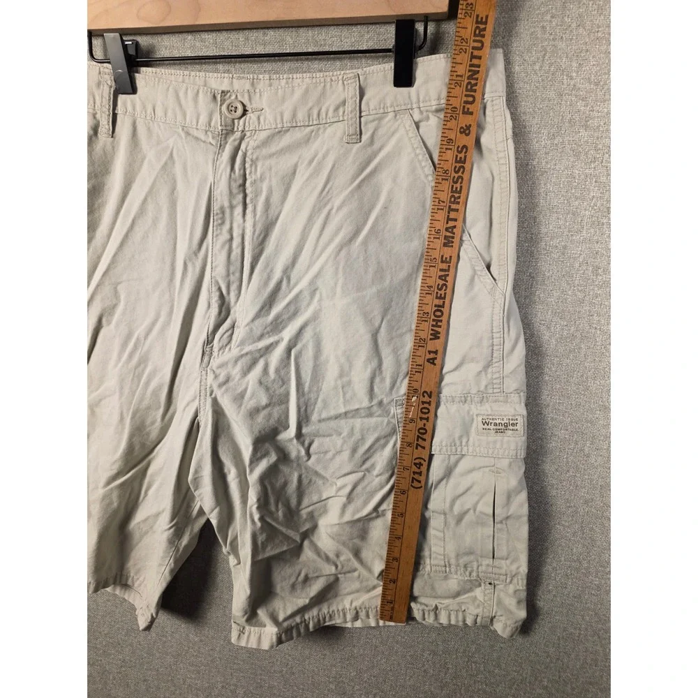 Wrangler Authentic Issue Mens 38 Cargo Shorts Beige Cotton Ripstop 60BTWDP